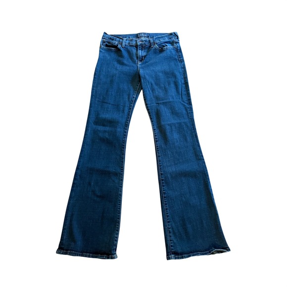 Lucky Brand Denim - Lucky Brand Brooke Flare Jeans Womens 8/29 Dark Wash Blue Denim Y2K Festival